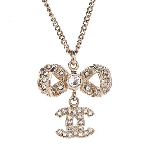 chanel bow cc necklace|chanel dress necklace.